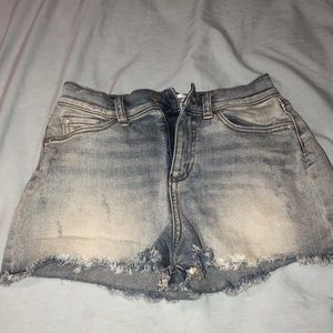PINK high waisted jean shorts
